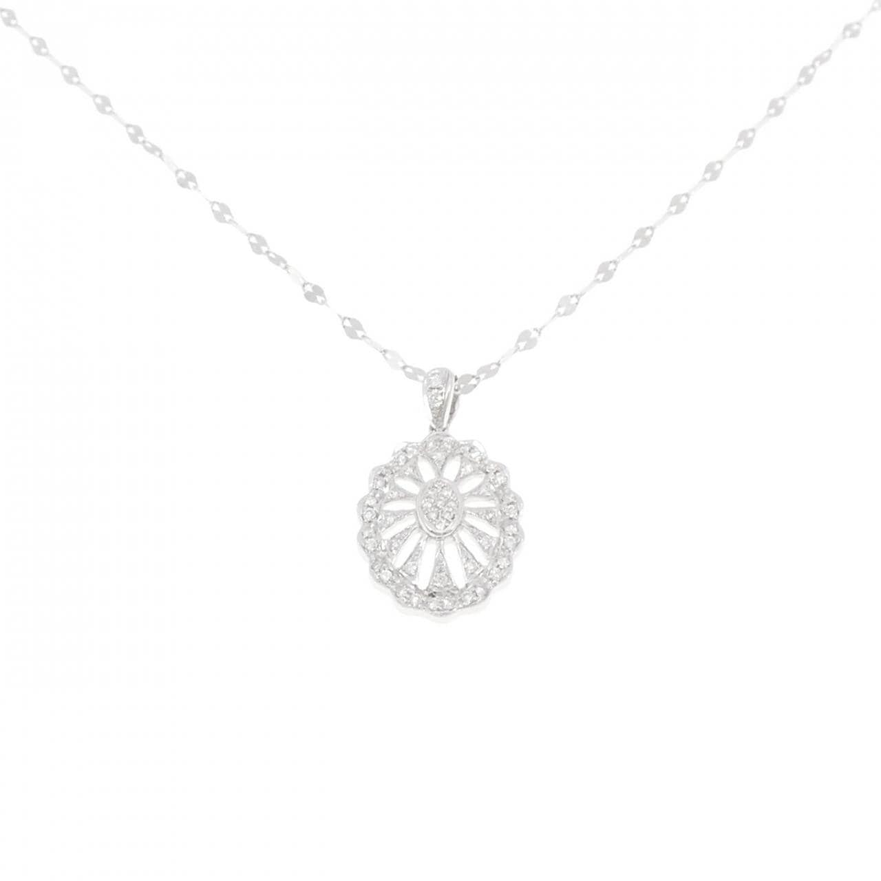 K18WG ダイヤモンド ネックレス 0.25CT