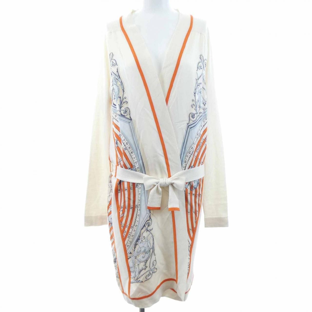 エルメス HERMES DIES ET HORE *96-7709 ツイルレーヌ. ロングカーディガン