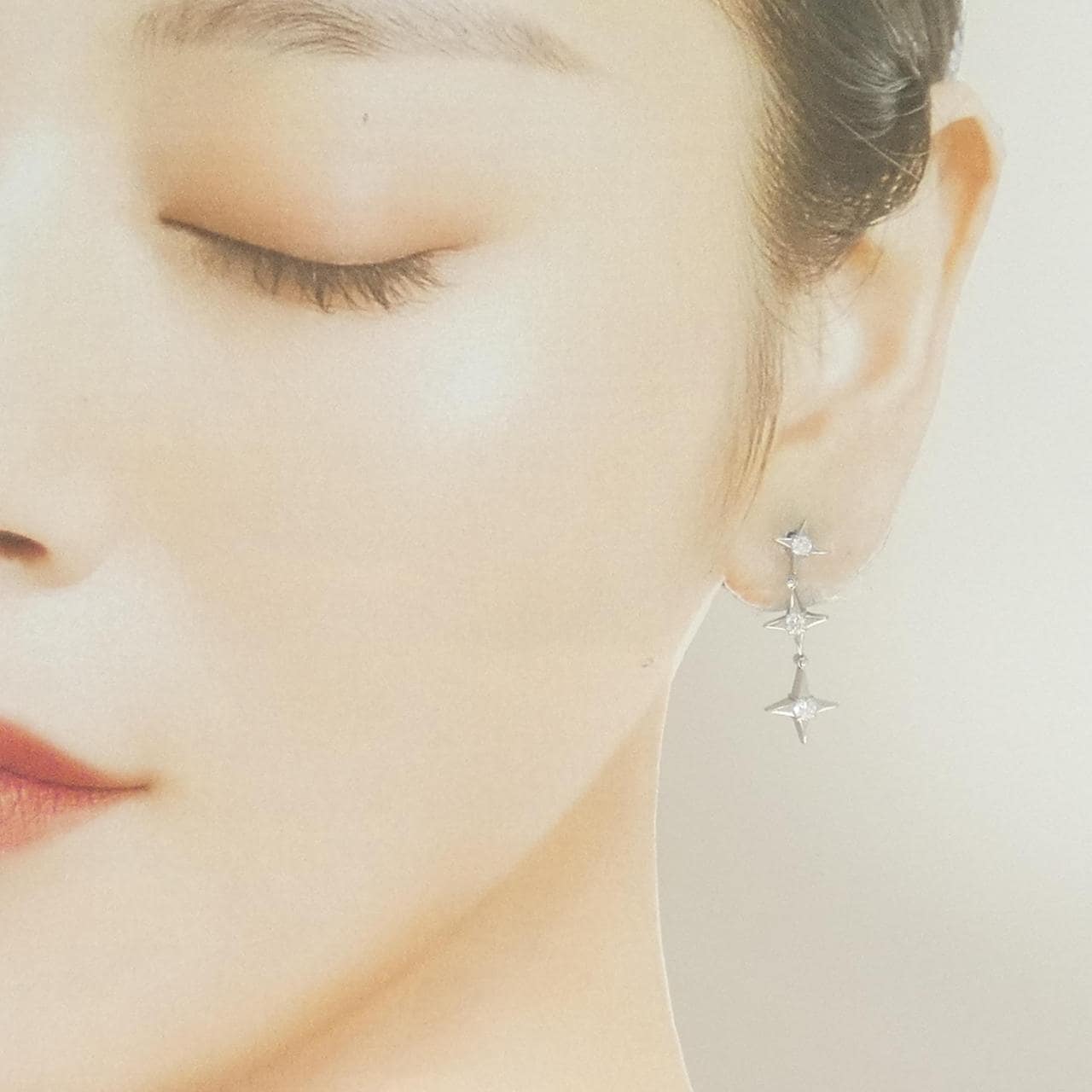 PT900 ダイヤモンド ピアス 0.44CT