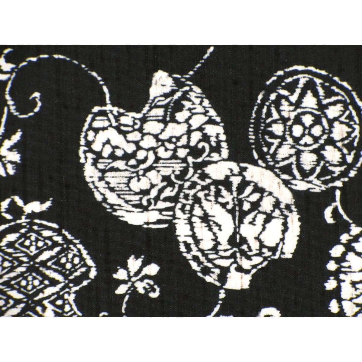 名古屋帯　染紬　柿渋染　全通柄