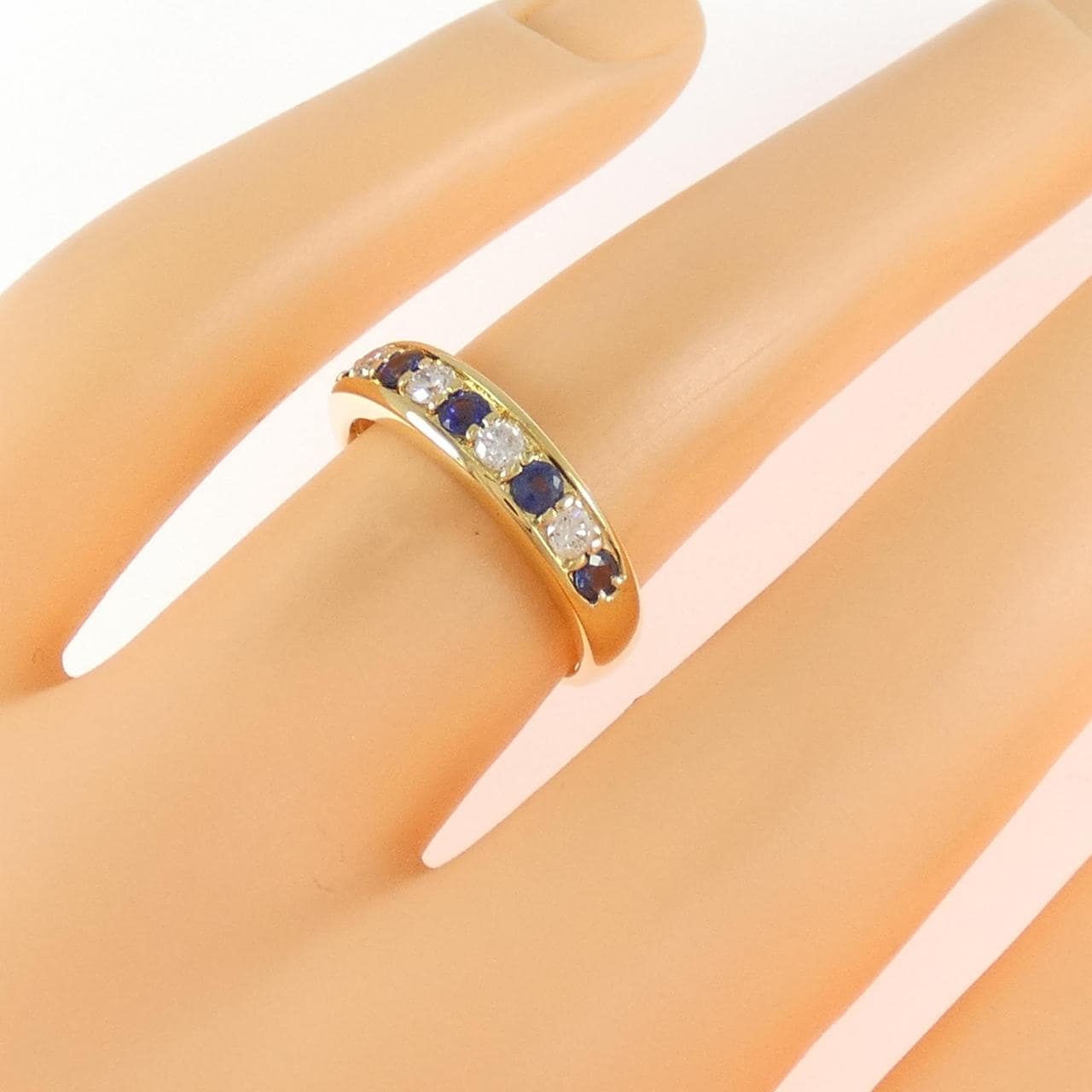K18YG サファイヤ リング 0.34CT