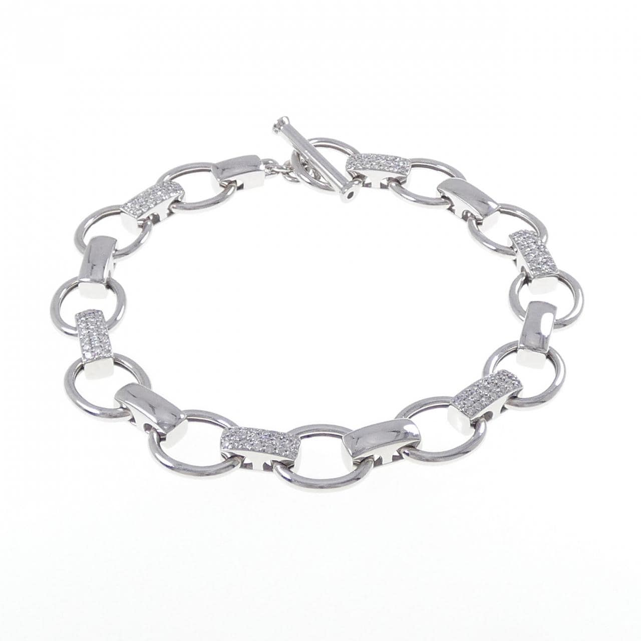 K18WG ダイヤモンド ブレスレット 1.20CT