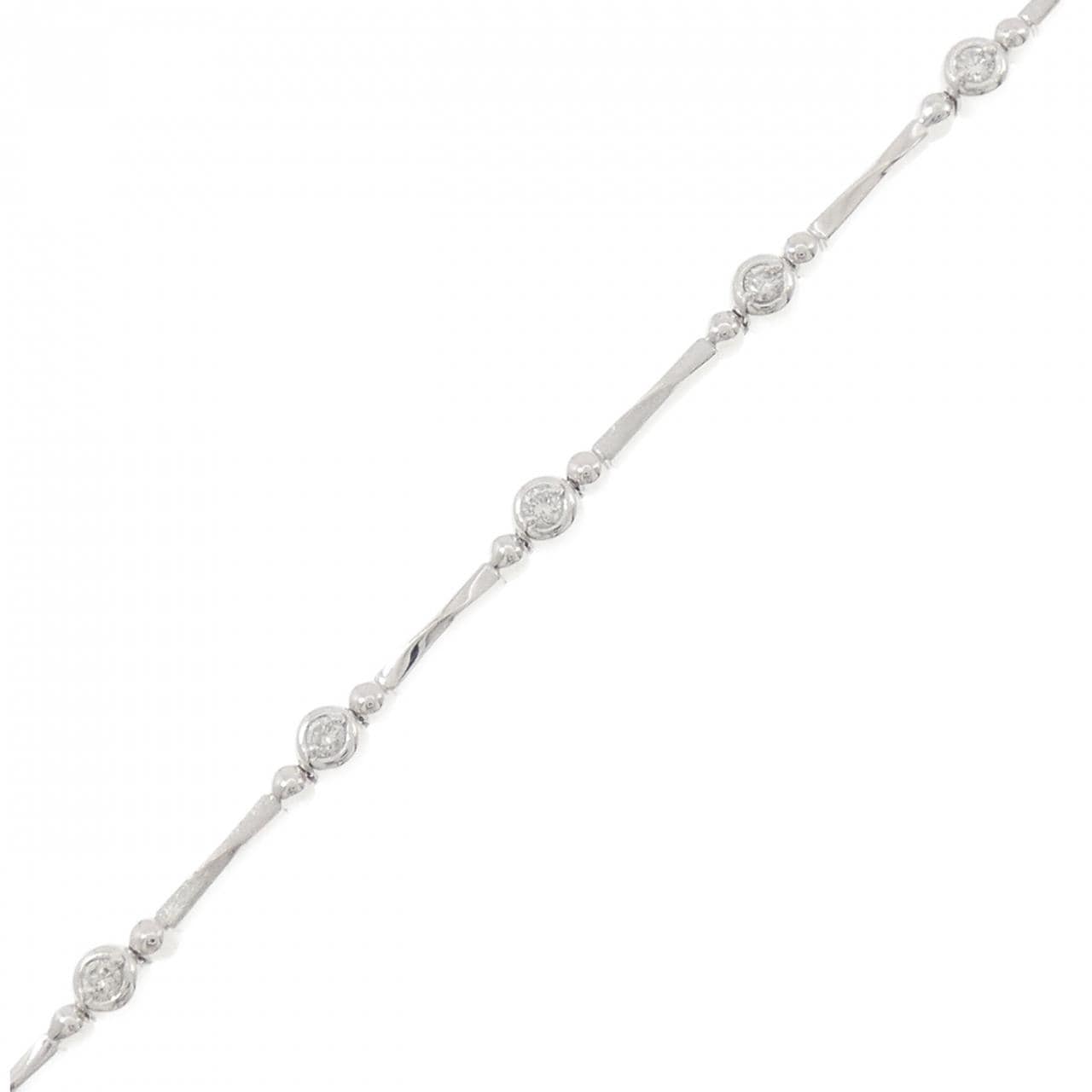 K18WG ダイヤモンド ブレスレット 0.20CT