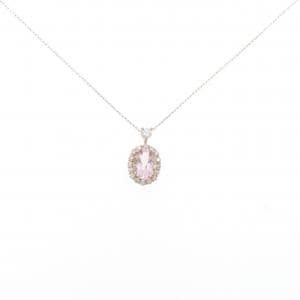 【新品】K18PG モルガナイト ネックレス 0.74CT