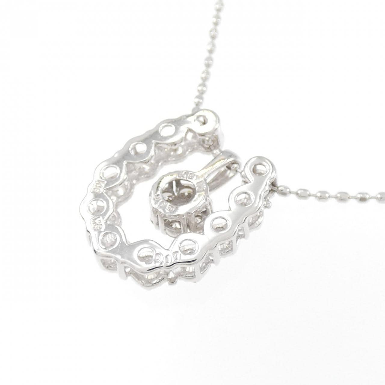 K18WG 2WAY ダイヤモンド ネックレス 0.17CT