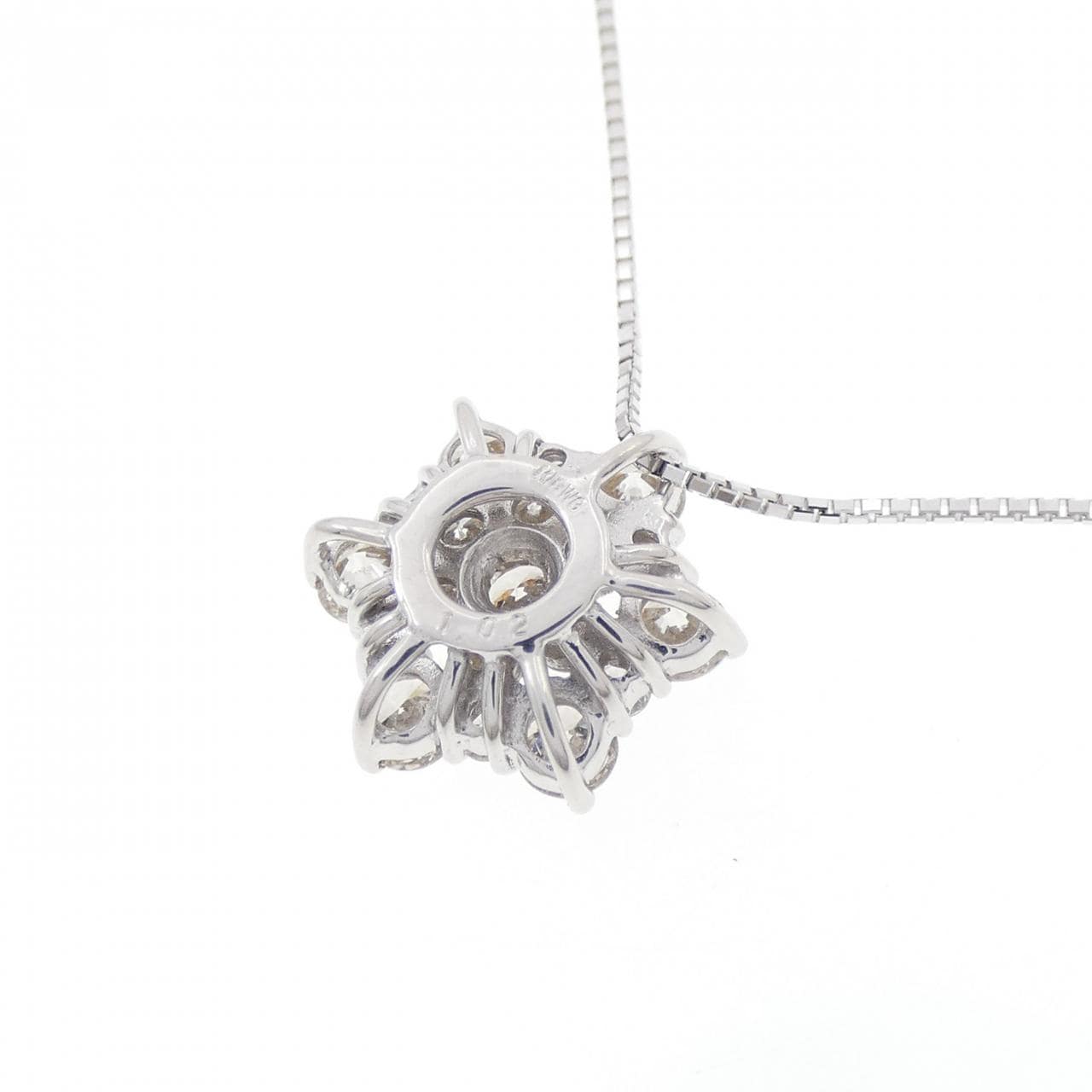 K18WG ダイヤモンド ネックレス 1.02CT