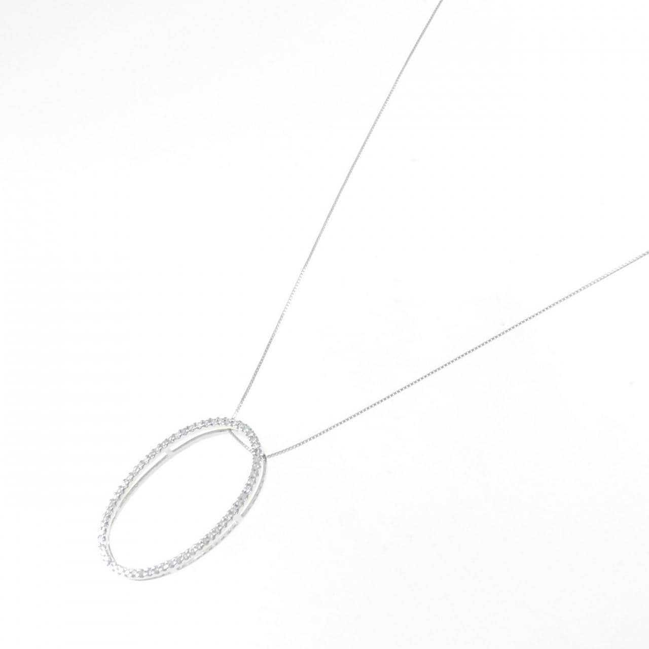 K18WG ダイヤモンド ネックレス 1.00CT