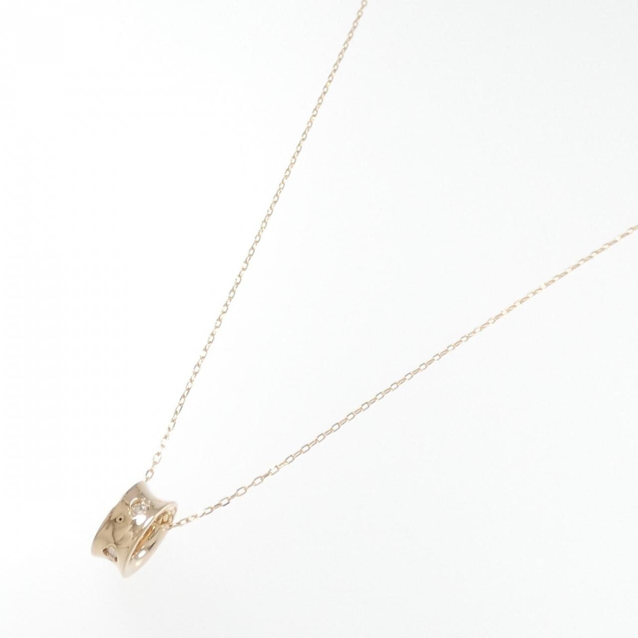 K18PG ダイヤモンド ネックレス 0.12CT