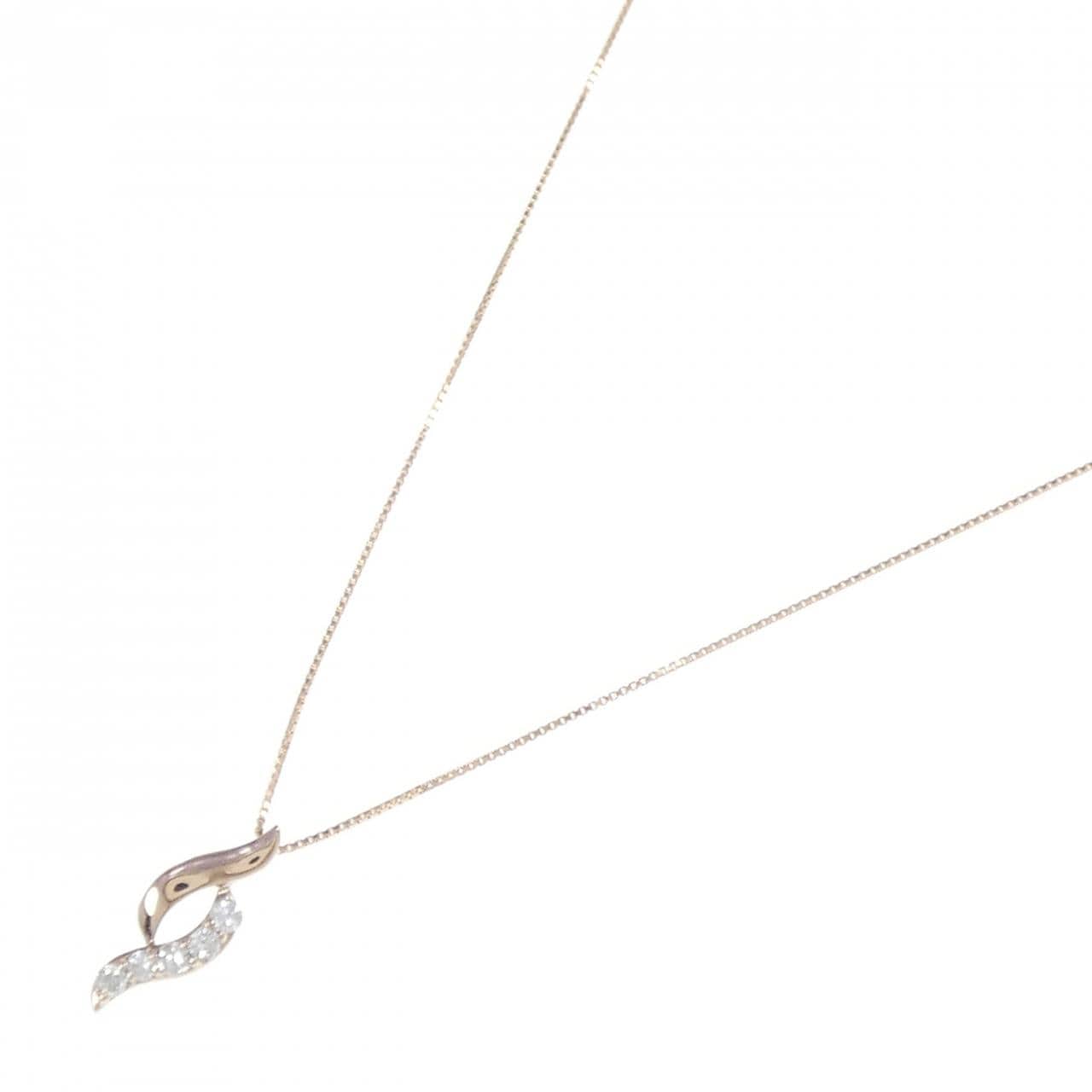 K10PG ダイヤモンド ネックレス 0.10CT