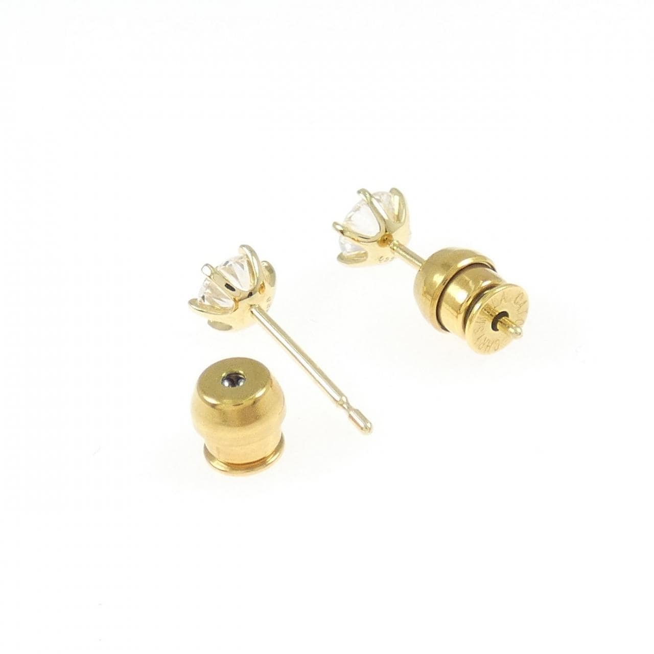 【リメイク】K18YG/ST ダイヤモンド ピアス 0.328CT 0.332CT D VS1-VS2 EXT-VG