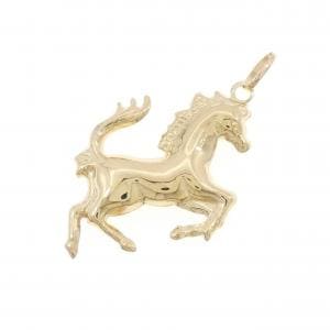 K18YG ホース ペンダント