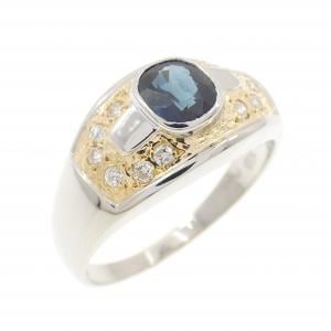 PT900/K18YG サファイヤ リング 0.89CT
