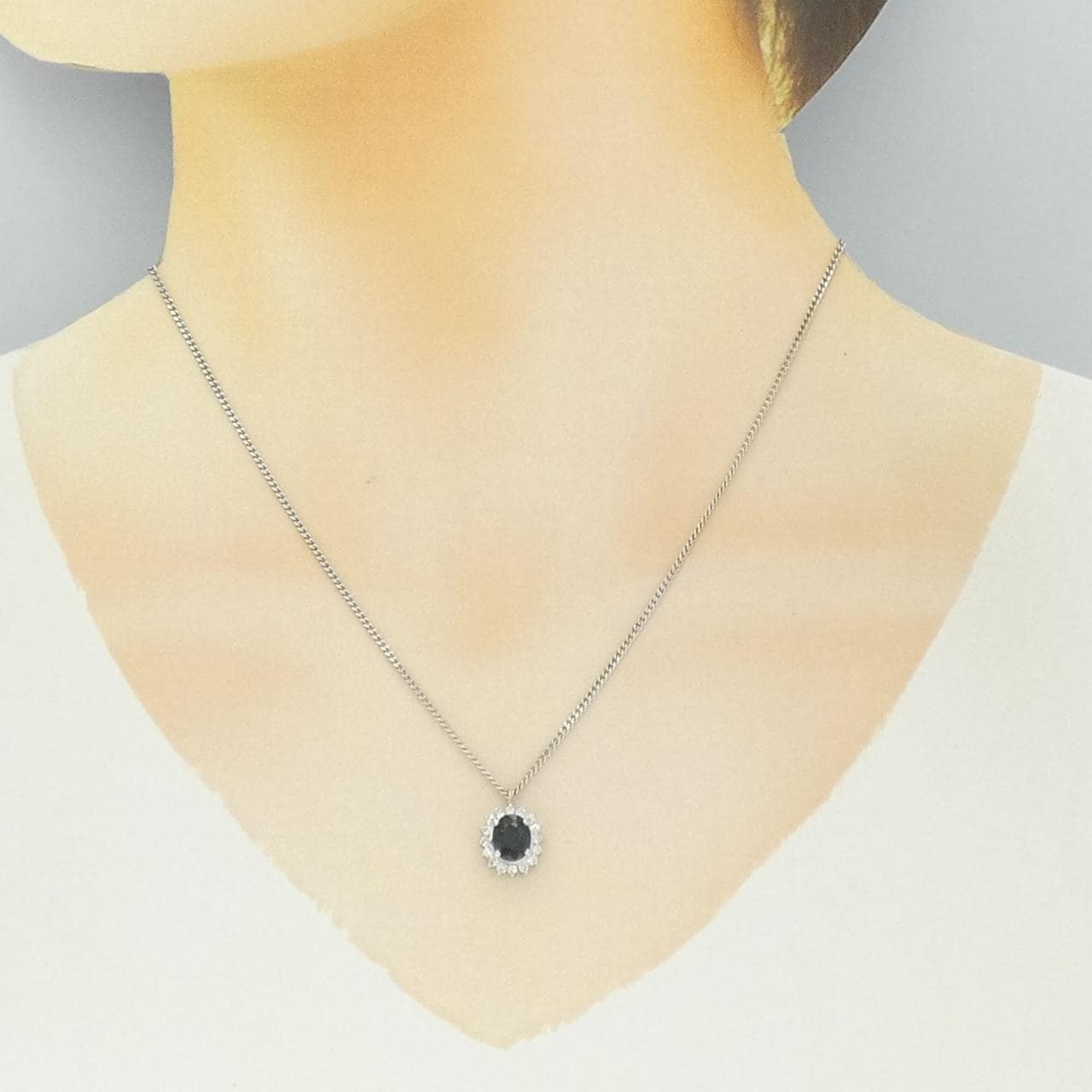 PT900 サファイヤ ネックレス 1.20CT
