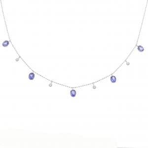 K18WG タンザナイト ネックレス 1.68CT