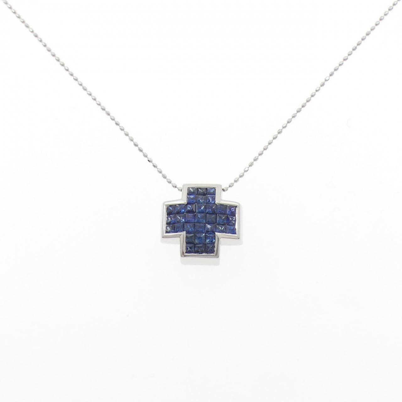 K18WG サファイヤ ネックレス 1.20CT