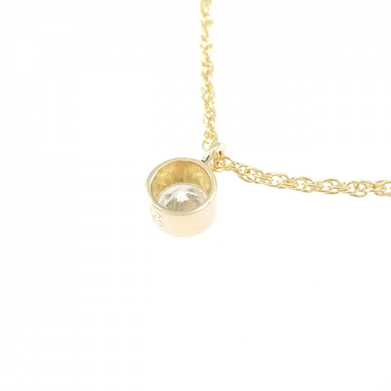 K18YG ソリティア ダイヤモンド ネックレス 0.31CT
