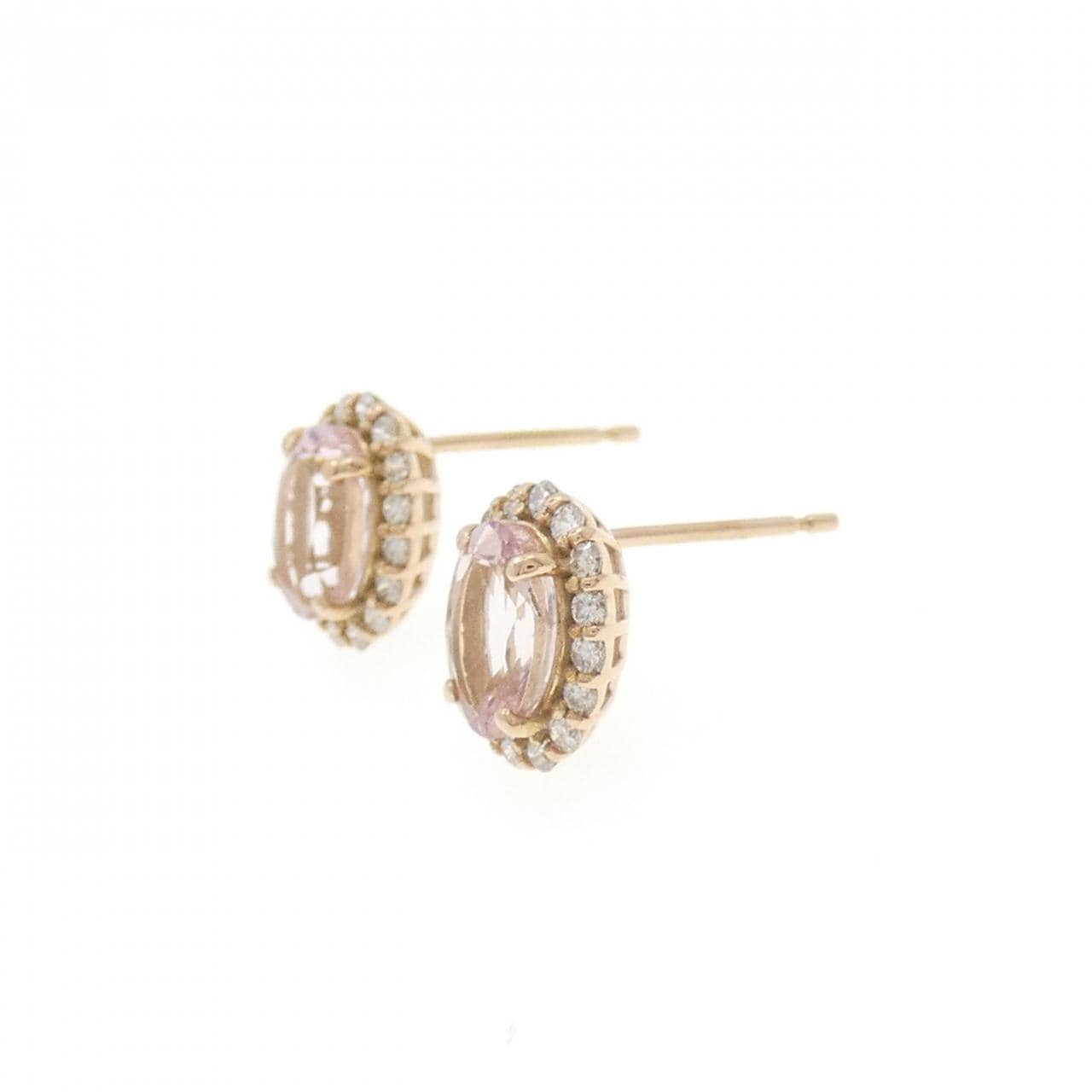 【新品】K18PG モルガナイト ピアス 1.49CT