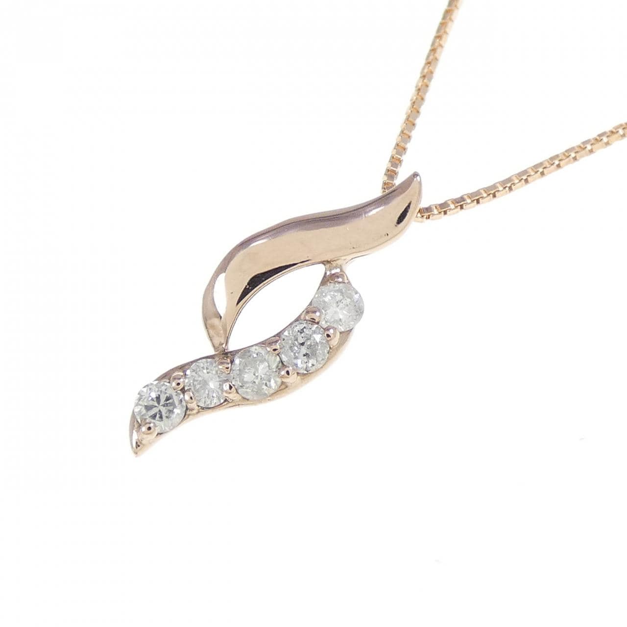 K10PG ダイヤモンド ネックレス 0.10CT
