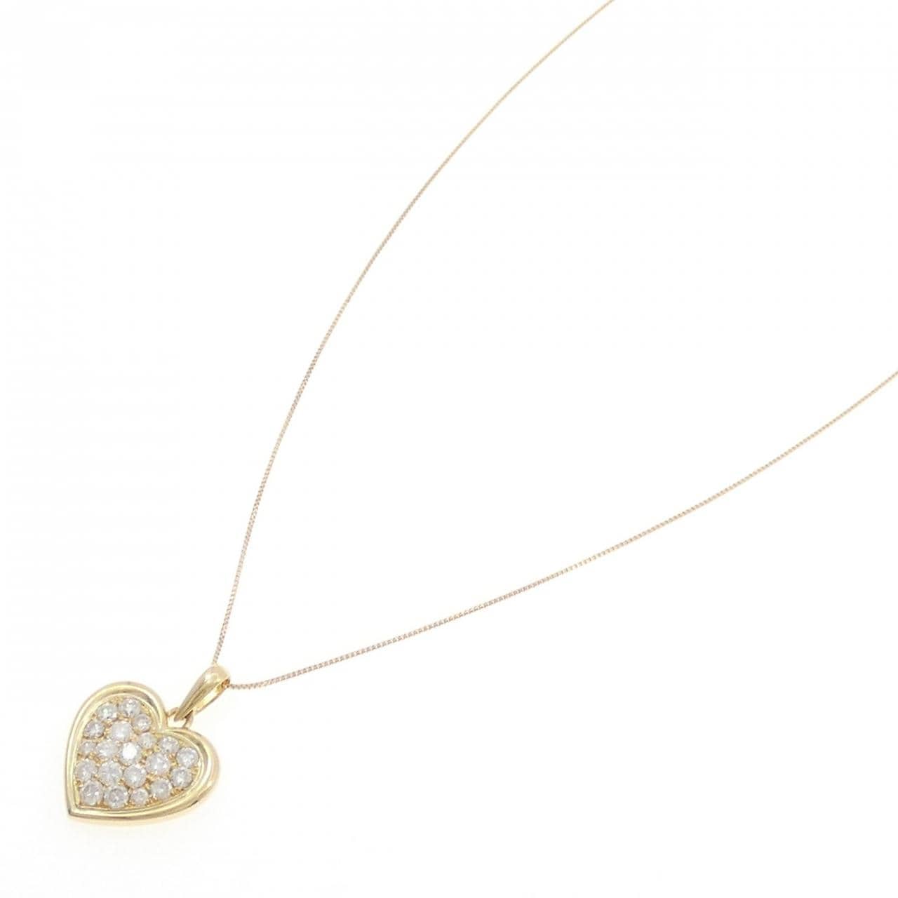 K18YG heart Diamond necklace 1.00CT