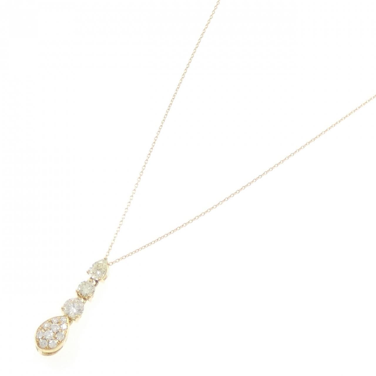 750YG/K18YG ダイヤモンド ネックレス 1.00CT