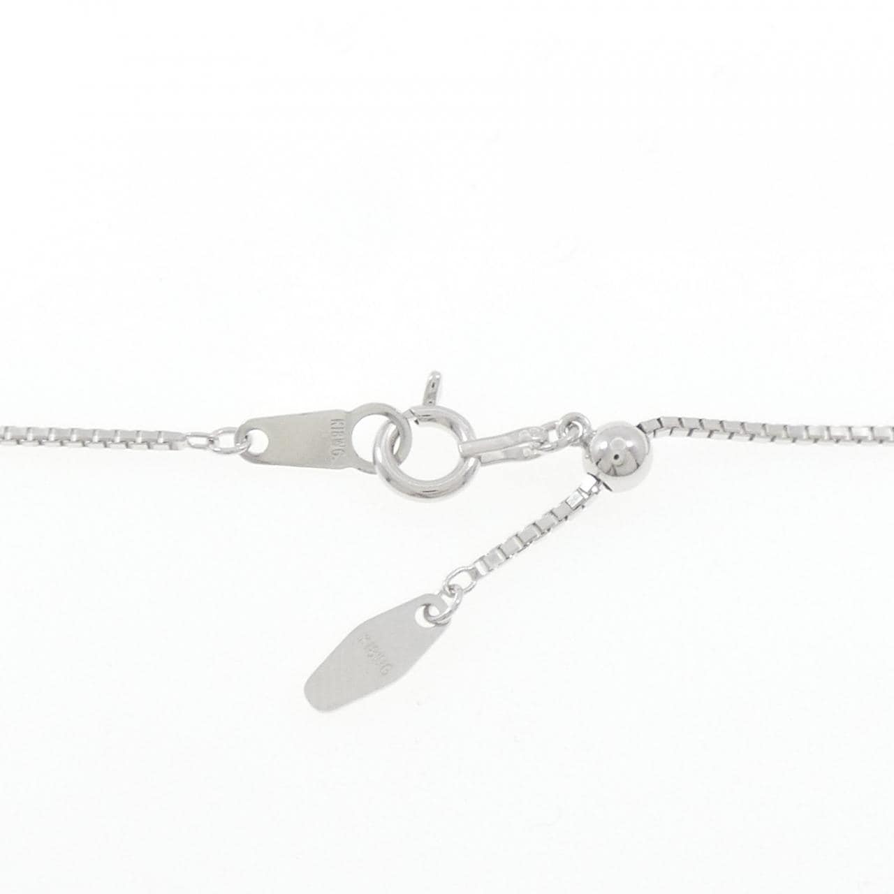 K18WG バタフライ ダイヤモンド ネックレス 0.20CT