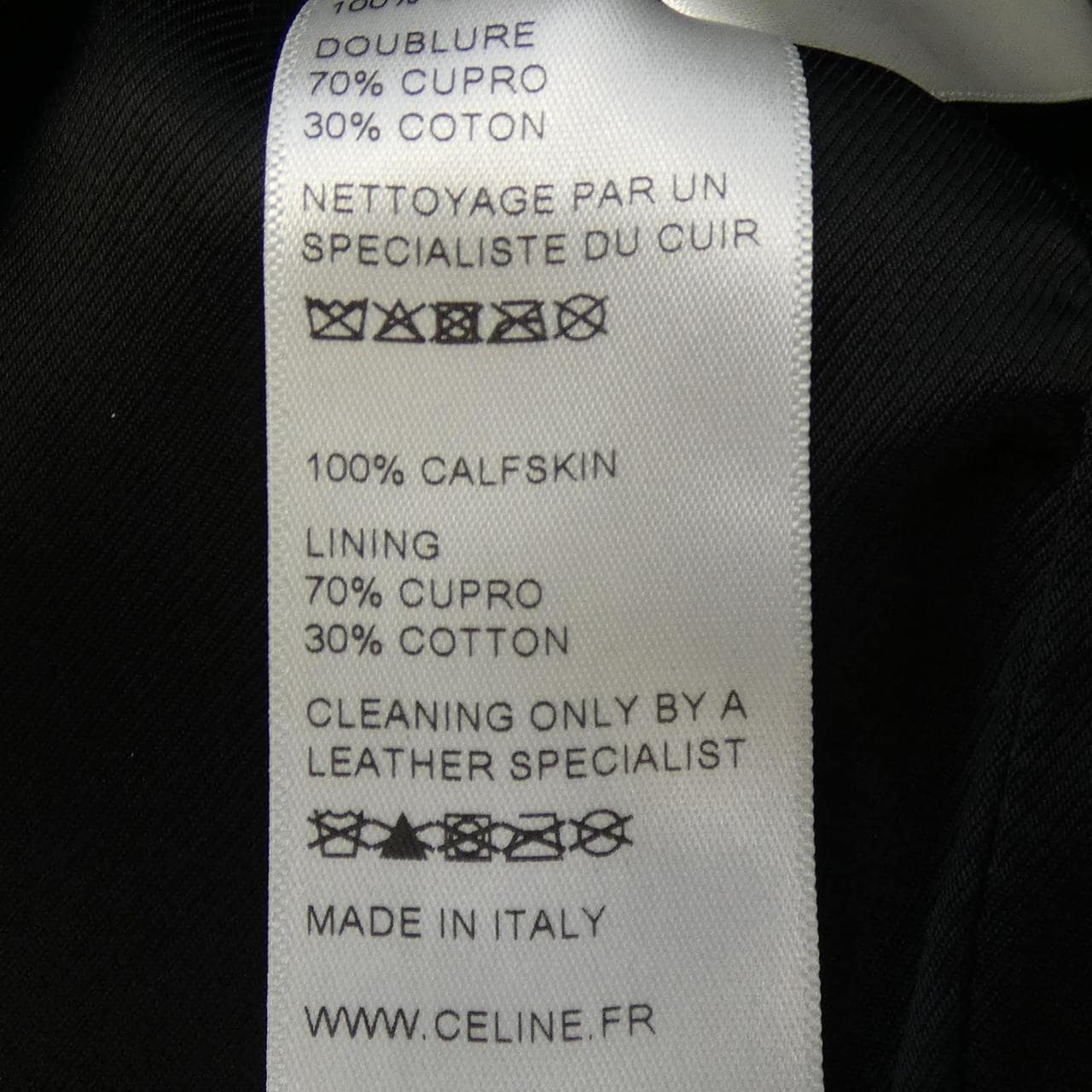 セリーヌ CELINE クラシックバイカージャケット 2E158599E レザーライダースジャケット