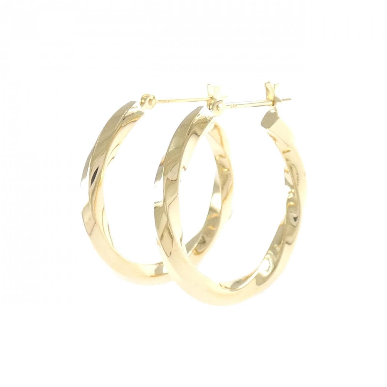 K18YG フープ ピアス