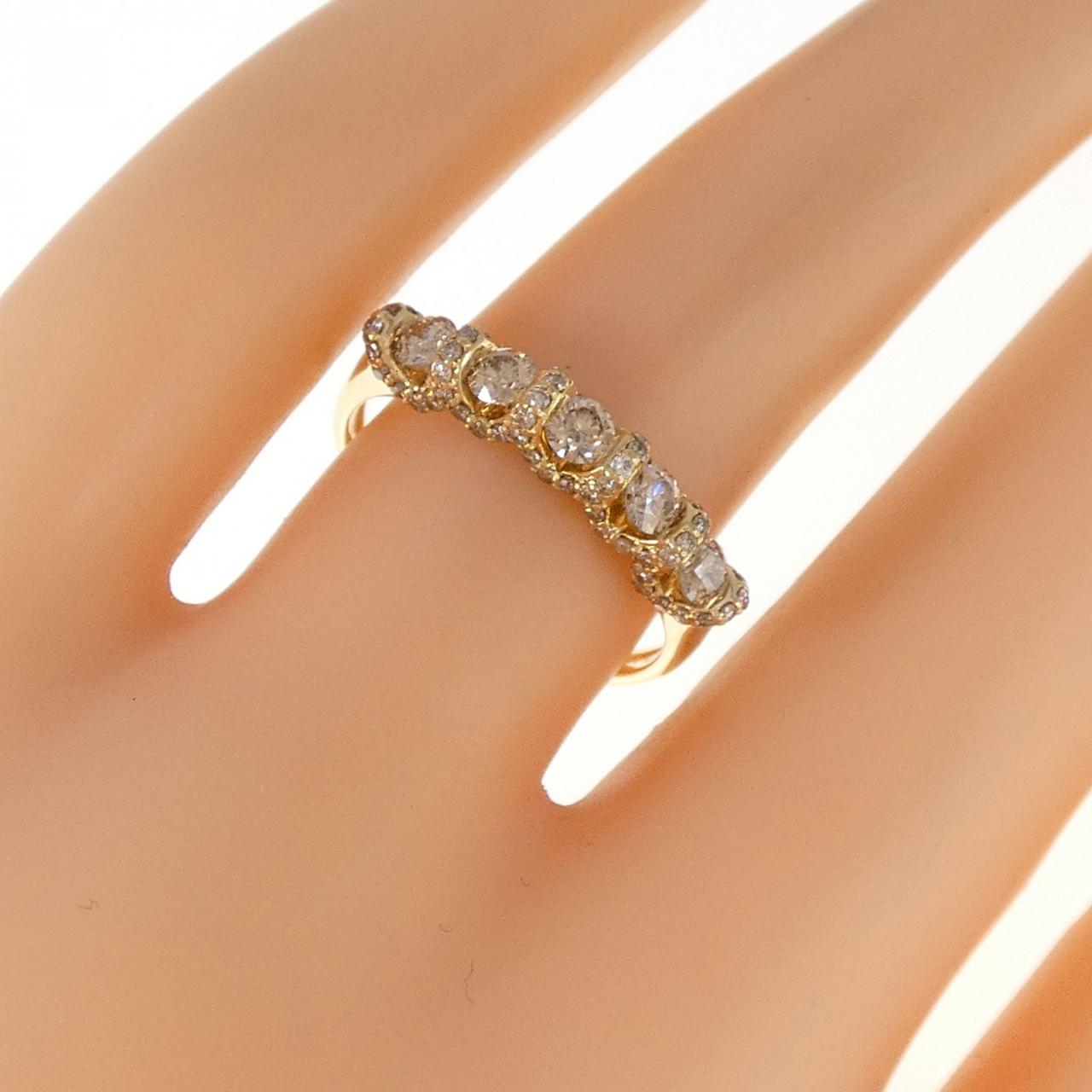 K18YG ダイヤモンド リング 0.70CT