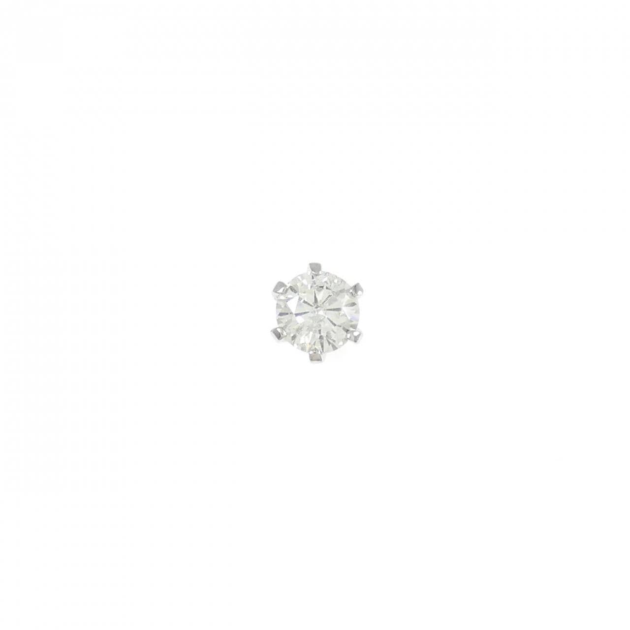PT900 ソリティア ダイヤモンド ピアス 0.31CT 片耳