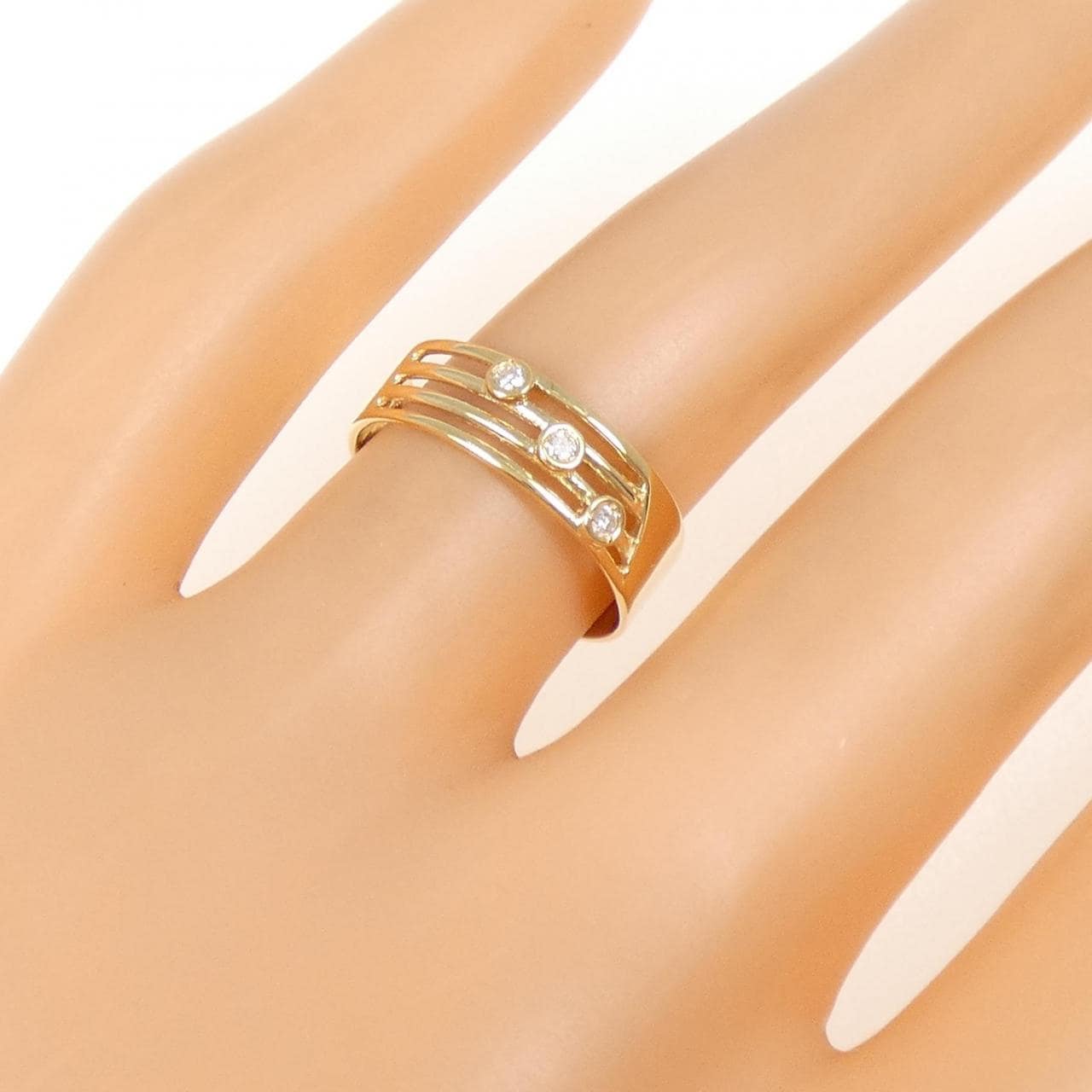 K18YG ダイヤモンド リング 0.04CT