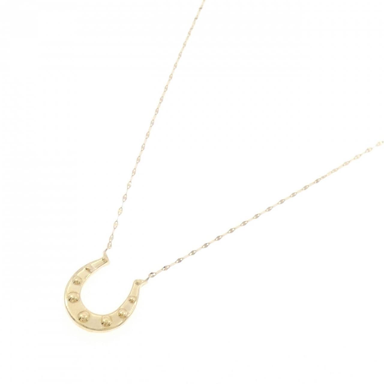 K18YG ホースシュー×スター ネックレス
