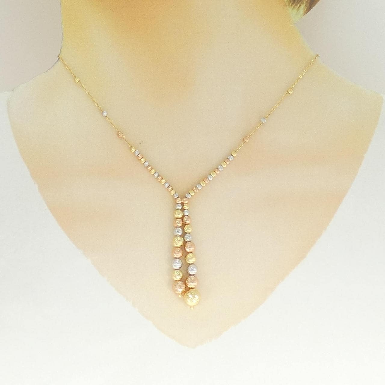 【新品】750スリーカラー ネックレス