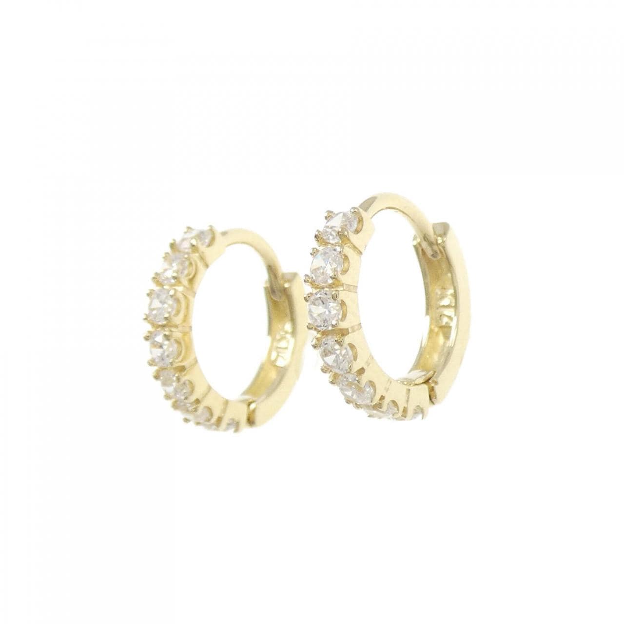 K14YG キュービック ピアス