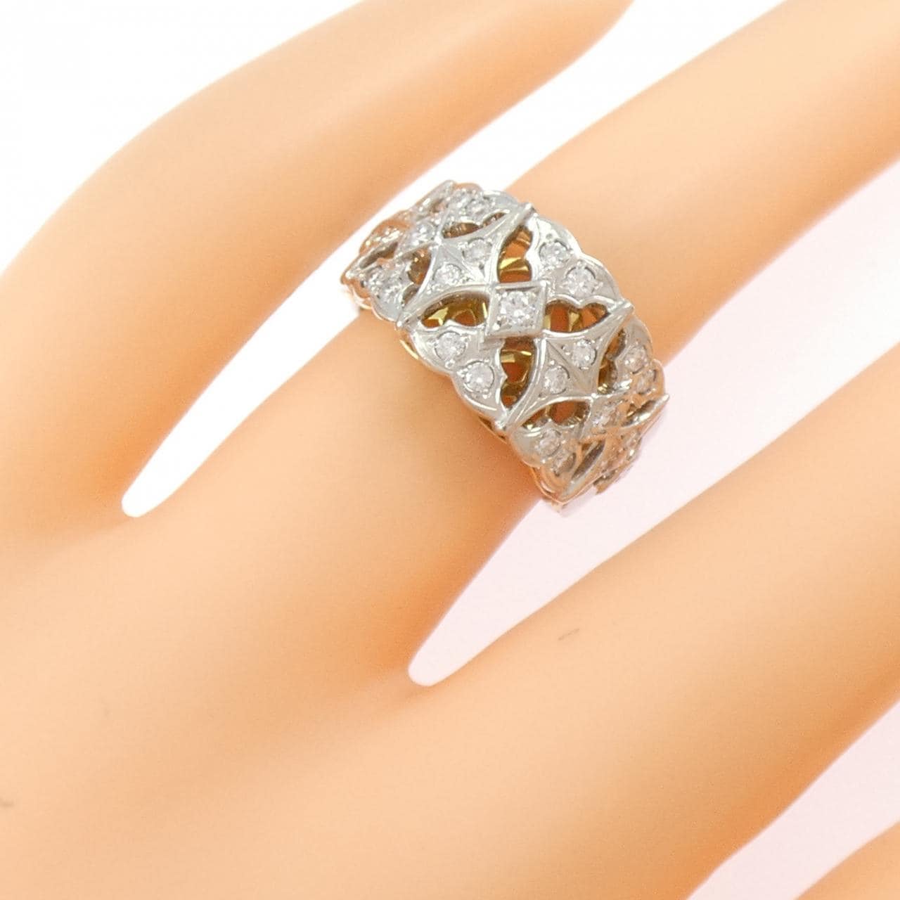 PT900/K18YG ダイヤモンド リング 0.40CT