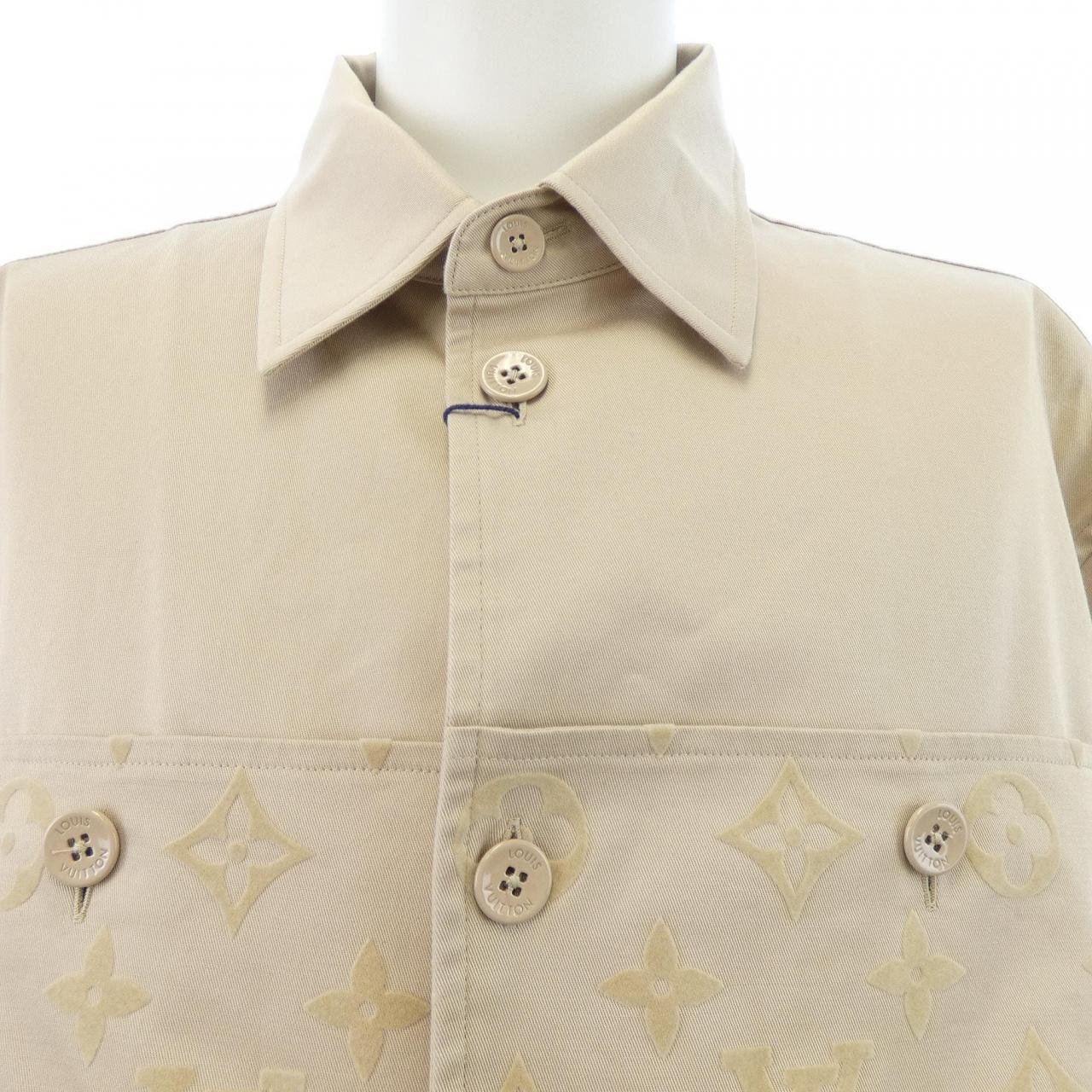 ルイヴィトン LOUIS VUITTON フロックカジュアルコットンオーバーシャツ HQB45WFUG ジャケット