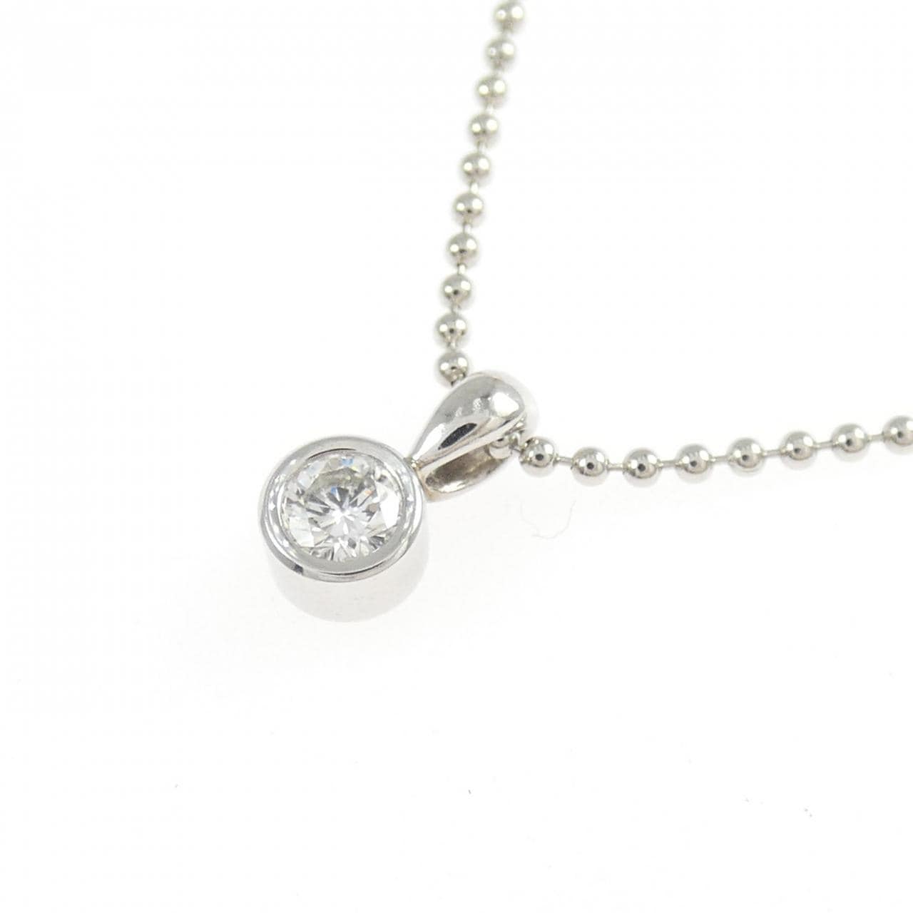 PT850 ソリティア ダイヤモンド ネックレス 0.107CT