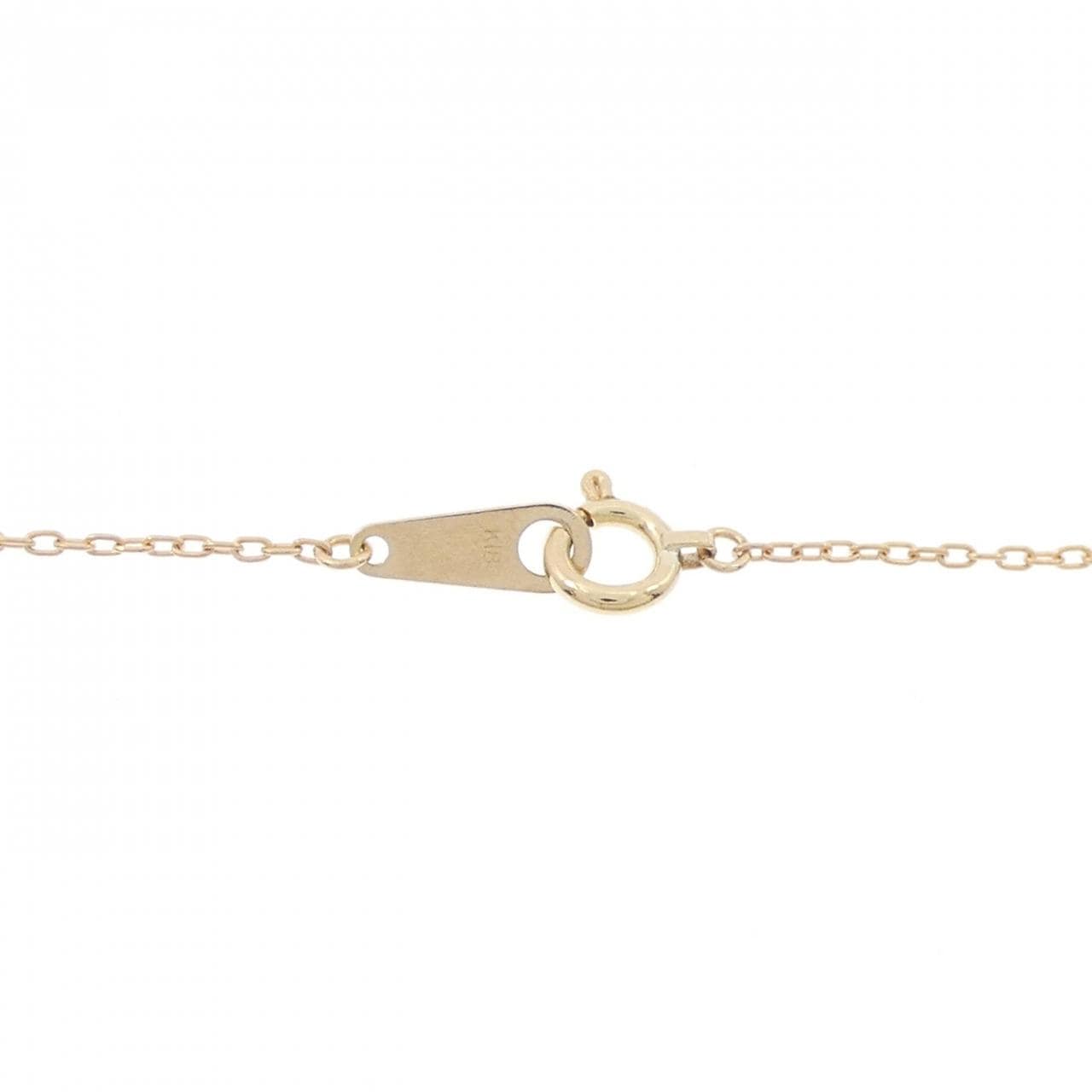 K18YG ハート パヴェ ダイヤモンド ネックレス 0.21CT