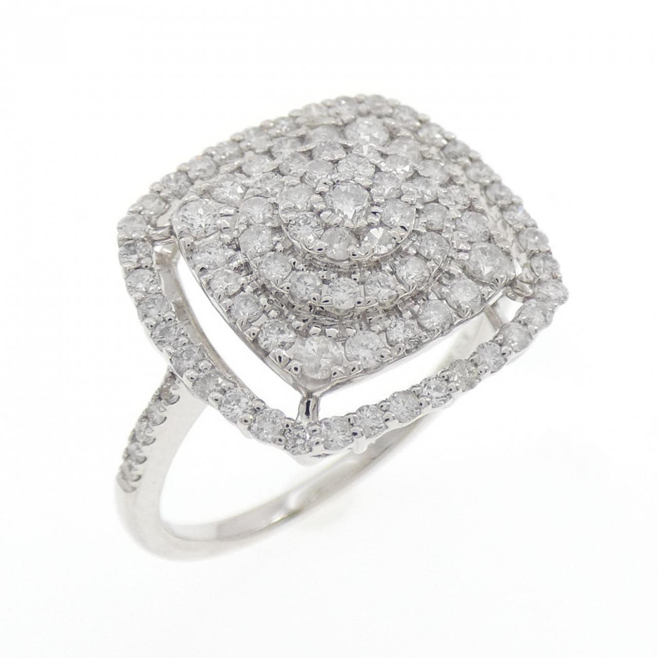 K18WG ダイヤモンド リング 0.75CT