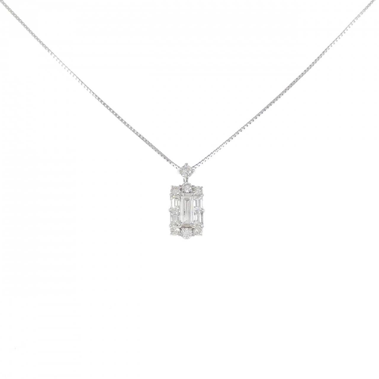 【新品】PT900/PT850 ダイヤモンド ネックレス 0.16CT
