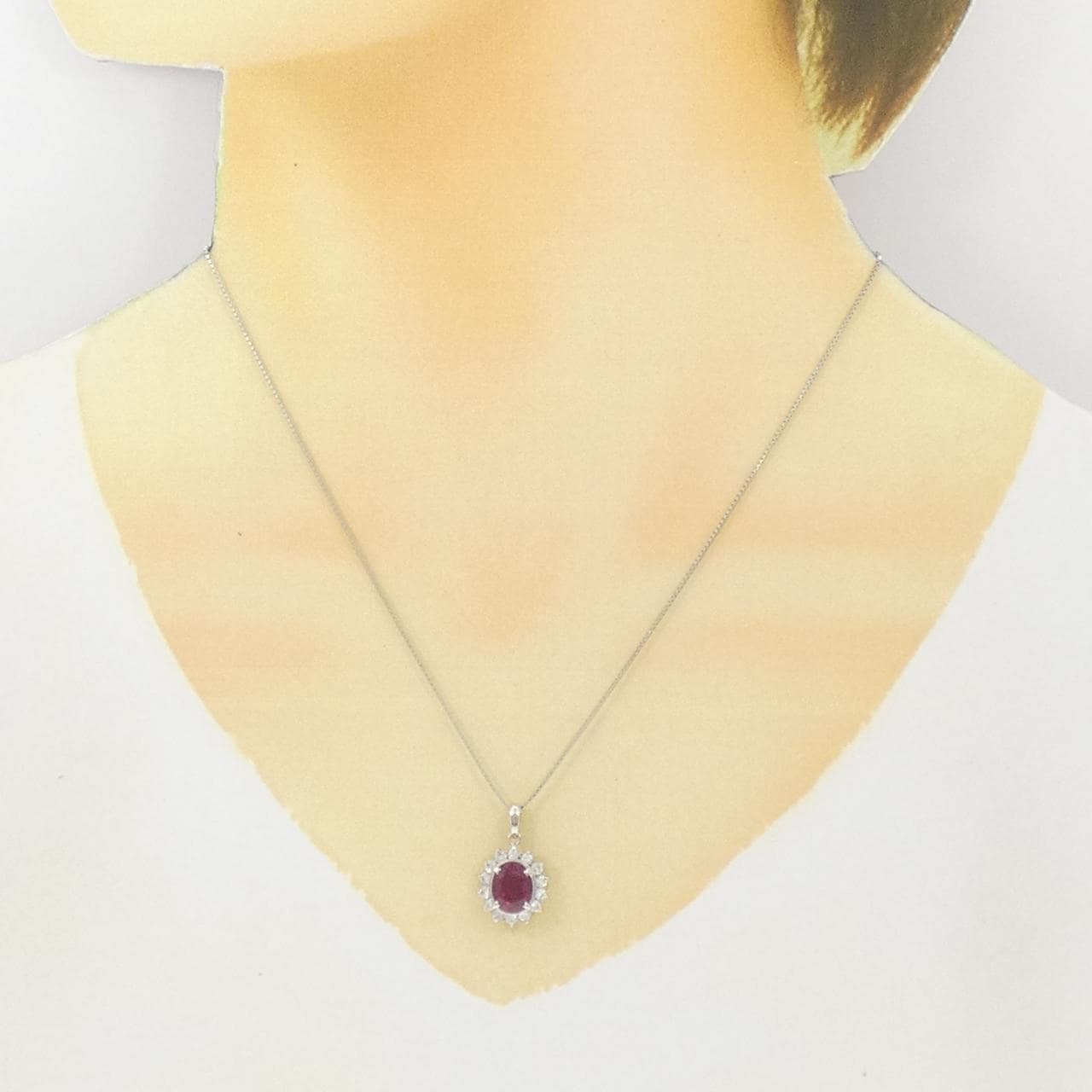 PT900/PT850 ルビー ネックレス 2.087CT
