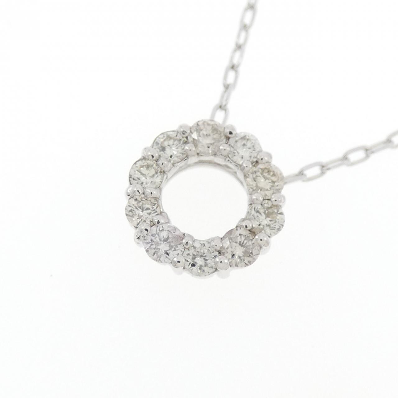 K18WG ダイヤモンド ネックレス 0.30CT