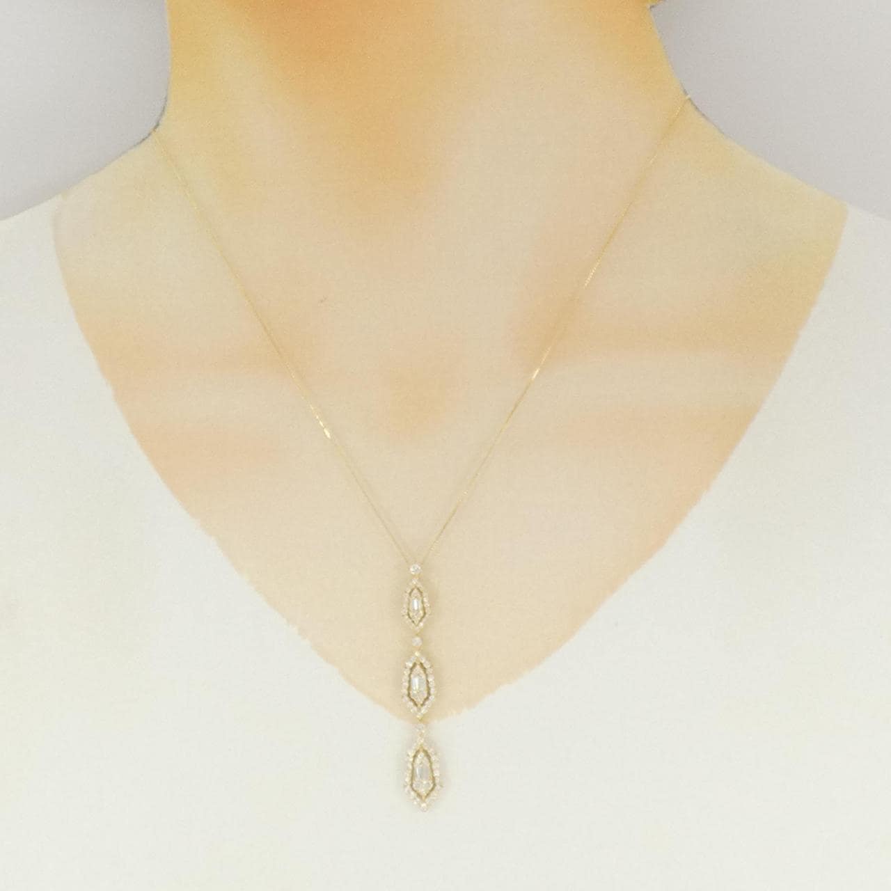 【新品】K18YG ダイヤモンド ネックレス 1.00CT