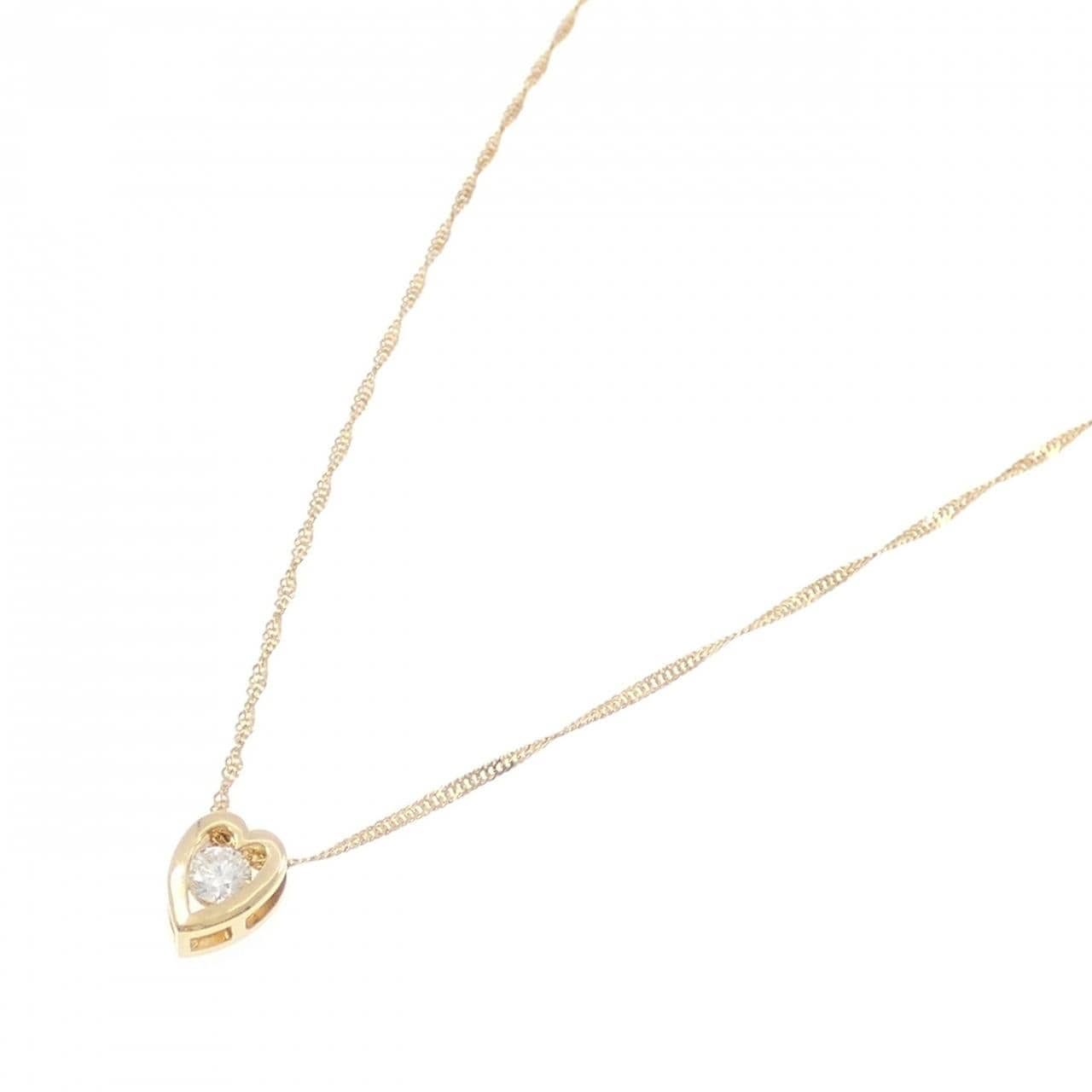 18K黃金鑽石項鍊，0.19克拉