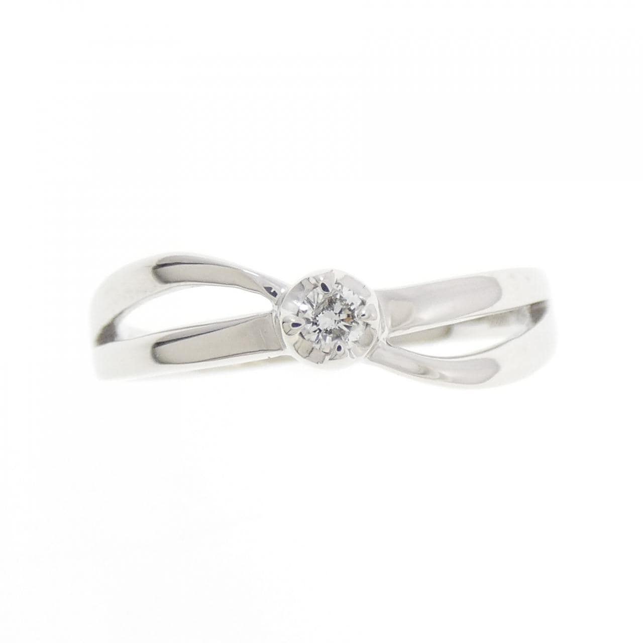 K18WG ダイヤモンド リング 0.05CT