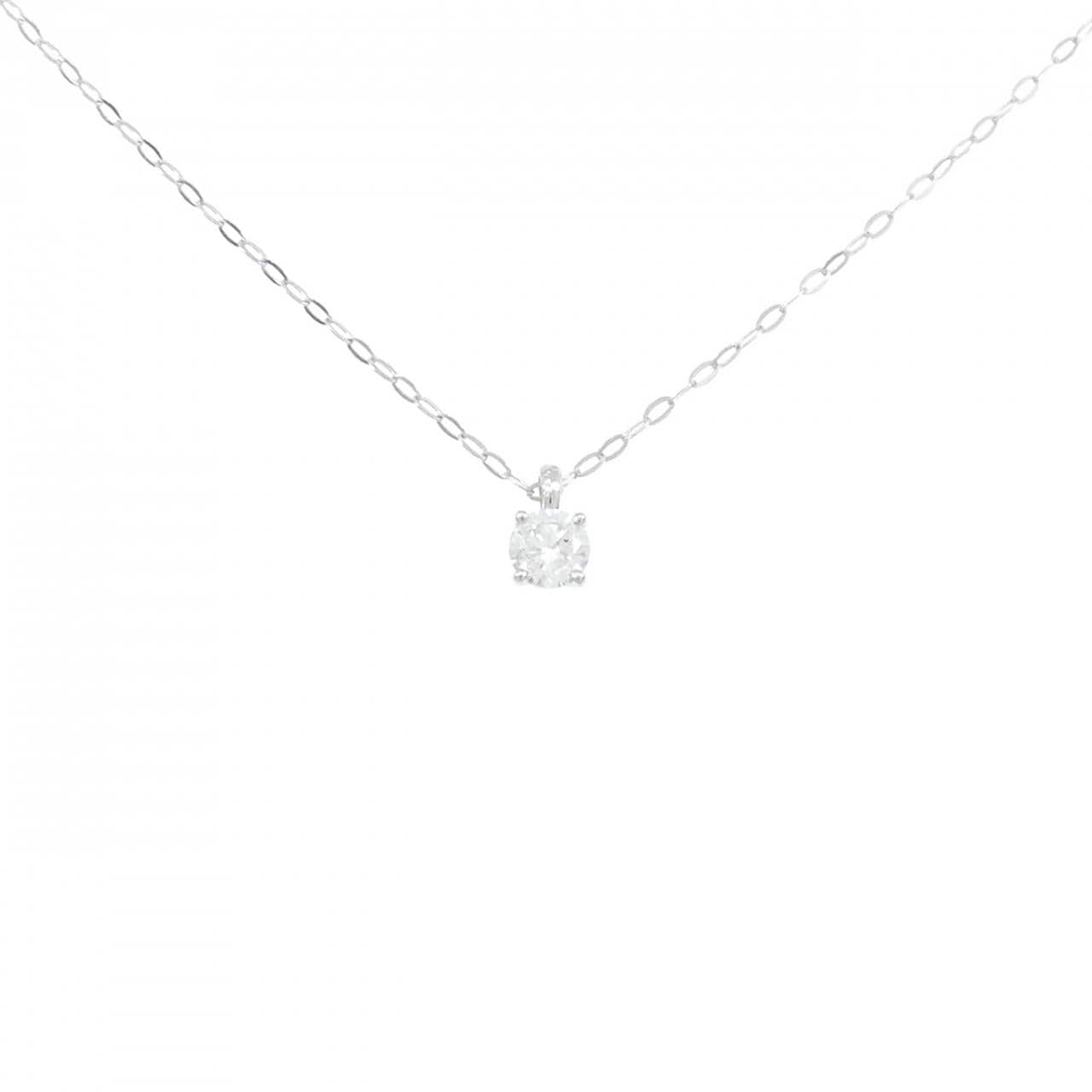 PT950 ソリティア ダイヤモンド ネックレス 0.193CT