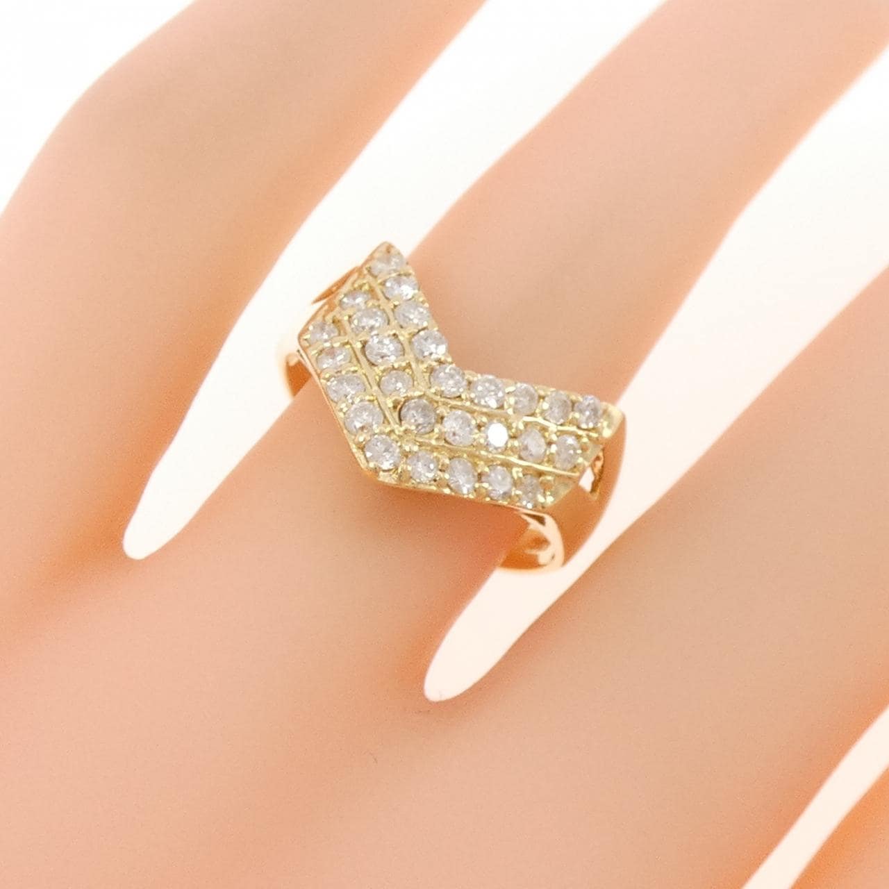 K18YG ダイヤモンド リング 0.56CT