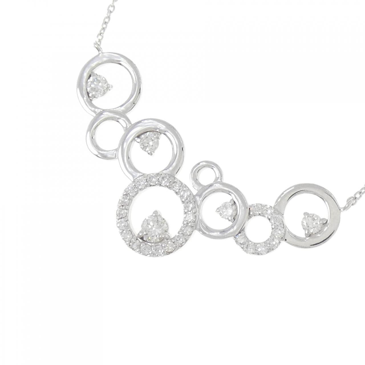 K18WG ダイヤモンド ネックレス 0.56CT