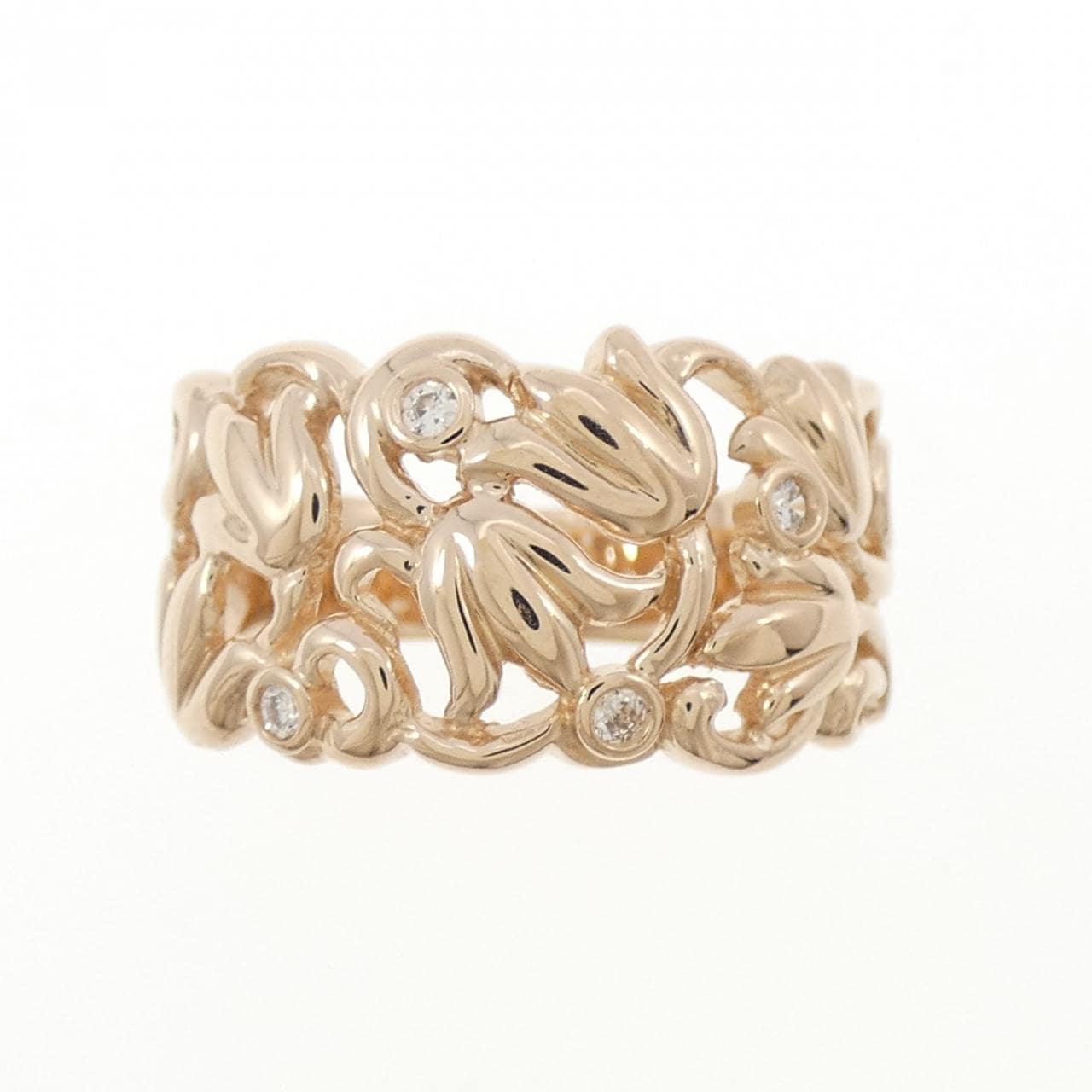 K18PG ダイヤモンド リング 0.05CT