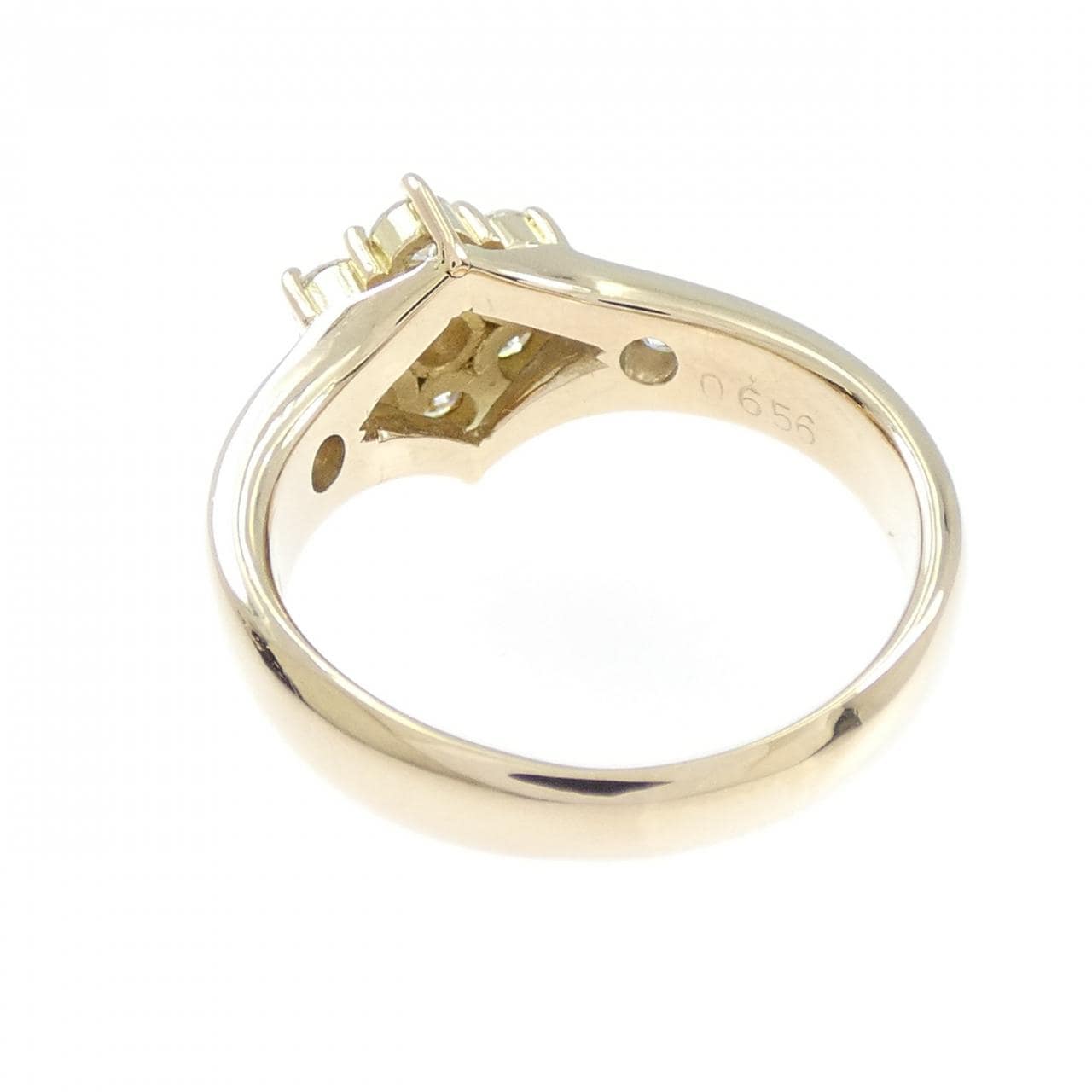 K18YG ダイヤモンド リング 0.656CT