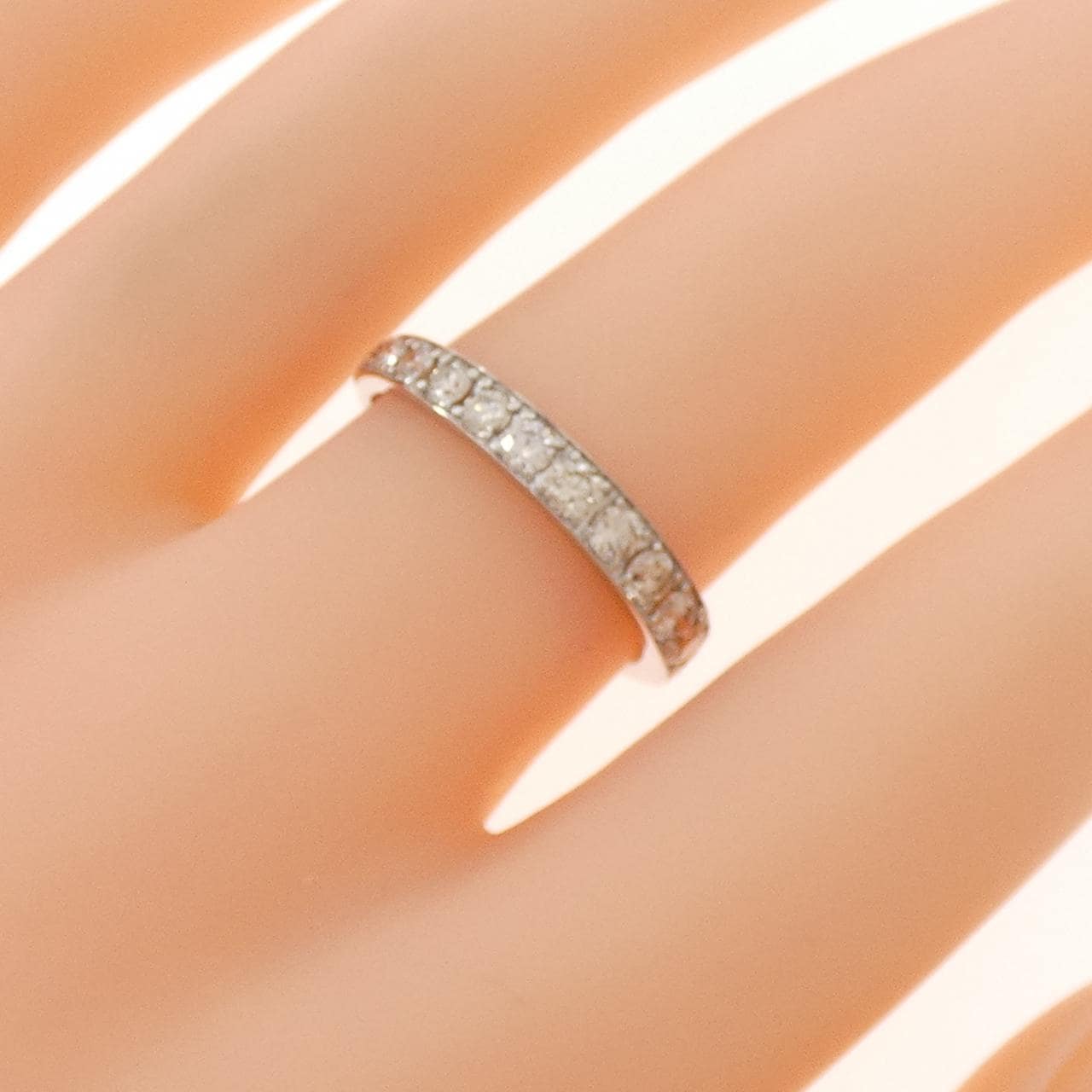 PT900 ハーフエタニティ ダイヤモンド リング 1.00CT